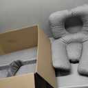 Face Down Pillow After Eye Surgery,BBL Pillow After Surgery Stomach Sleeping Pillow,Home Massage Pillows Faces Down with Shredded Memory Foam and Removable Cover (Gray)