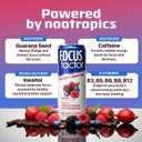 Focus Factor Energy Drink - 12 x 355ml Cans (Berry Flavour) - with Focus + Energy - Lightly Carbonated, Sugar Free, Low Calorie with Vitamins B6 & B12