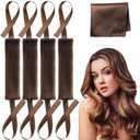 Lanzhire Jumbo Heatless Hair Curlers for Overnight Curls, Blowout Flexi Rod with Ribbon, No Heat Curlers to Sleep In, Soft Overnight Heatless Rods for All Hair Types