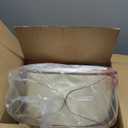 Gold Drum Chandelier, Modern 3-Light Pendant Lighting Fixture with White Fabric Shade for Dining Room, Bedroom, Living Room, Kitchen and Foyer