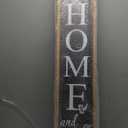 Welcome Sign for Front Door, Wood Black, 45"X9"