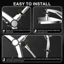 Rain Shower Head with filtered Handheld High Pressure rainfall Shower Heads with Handheld Spray Combo Adjustable one-piece stand daul shower head Built-in Magnetic Docking and Power Jets - Silver