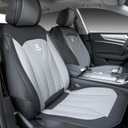 (2 Pack) Front Seat Covers, Nappa Leather Car Seat Covers Front Seats, Automotive Seat Covers for Cars SUV Pick-up Truck Sedan Seat Cover Cushion (Gray)