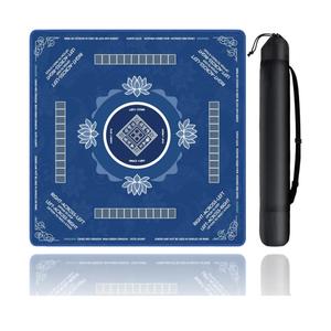 Mahjong Mat, Mahjong Mat for Table with Bag, 31.5" x 31.5" Rubber Anti Slip and Noise Reduction Board Gaming Mat for Mah Jongg, Poker, Board Tile Games, Dominoes