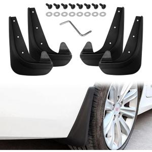 4PCS Car Mud Flaps Splash Guards No Drilling Mudguards Front Rear Fender Guards Wheel Tire Mud Splash Protection Universal Fit Sedan SUV Truck Pickup Heavy Duty Automotive Replacement Accessories