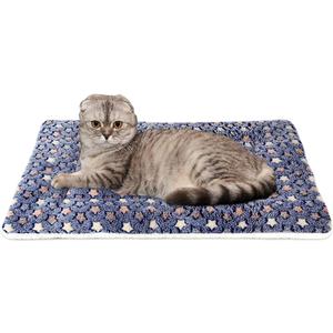 FJWYSANGU Pet Blanket Premium Fluffy Flannel Cushion Soft and Warm Mat for Dogs Cats Small Size Animal Blue Stars