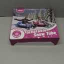 JOSEN Winter Snow Tube Sled - 47Inflatable Thickened Heavy-Duty Snow Tubes for Sledding with Premium Canvas Cover, Fun Winter Outdoor Family Activities Christmas Birthday Gift for Adults