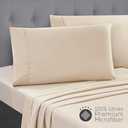 Mueller Luxury 4 Piece Twin Sheets Set - Ultra-Soft 1800 Series, Cooling & Breathable Twin Bed Sheets Sets, Hotel Quality Bedding, Deep Pocket up to 16" - Hypoallergenic, Wrinkle-Resistant, Cream