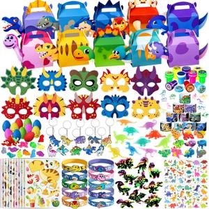 DMIGHT Dinosaur Party Favors, Dinosaur Birthday Party Supplies, Dinosaur Goodie Bags for Kids Birthday, Dino Gifts Bags Fillers Stuffers, Dinosaur Themed Party Toys