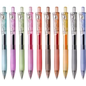 WRITECH Retractable Gel Pens Quick Dry Ink Pens 0.5mm Bullet Multicolor For Journaling, Drawing, Doodling, and Notetaking (Multicolor) (M Bright-2)