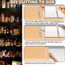 5 Pack 46x12in Wire Shelf Cover for Pantry, Closet, Kitchen Waterproof PVC Wood-Look Wire Rack Covers for Shelves, Multiple No-Tool Installation