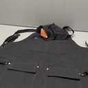 DILLMAN Woodworking Apron for Men Shop Apron Thick Canvas Work Apron with Tool Pockets (Black)