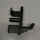 J Hooks for 2" x 2" Power Rack, Rubber Pad J-Hook for Power Cage, Bottom Reinforced Steel J Cups for Squat Rack, Heavy Duty Barbell Holder, Black