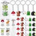 Fumete 100/60/30 Sets Employee Appreciation Keychains Positive Emotional Keychains Bulk Mental Health Gifts for Coworkers(60 Sets)