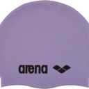 Arena Classic Unisex Soft Silicone Swim Cap for Women and Men, Intensive Training Comfortable Non-Slip Long Hair Swimming Hat (Parma/Black)