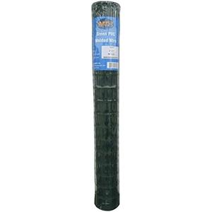 Green PVC Coated Welded Wire Mesh Garden Economy Fence 48 Inch x 25 Foot-3 Inch x 2 Inch 16GA