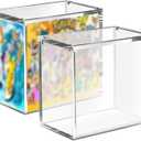 Acrylic Elite Trainer Box Case Display Stackable 1 Pack - 8 Strong Magnets, 8mm/5mm Reinforced Edges, Dust-Proof Collector Storage ETB Protector Case Compatible with Elite Trainer Boxes