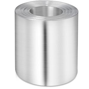 Blulu 1 Roll 3 Inch 50 Feet Zinc Metal Strip Wide Zinc Strip for Roof Moss Roofing Roll Metal Flashing for Garden Moss Fungus Stains Algae Prevention Sheet, Silver