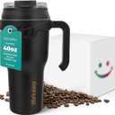 Life's Easy 40 oz Tumbler with Handle and Built-in Flip Straw - Leakproof Vacuum Insulated Stainless Steel Mug with 2-in-1 Lid, Large Travel Mug, Fits in Cup Holder - Great for Christmas & More
