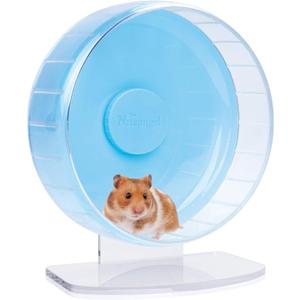 Niteangel SuperSilent Hamster Exercise Wheels:  Quiet Spinner Hamster Running Wheels with Adjustable Stand for Hamsters Gerbils Mice Or Other Small Animals (M, Light Blue)