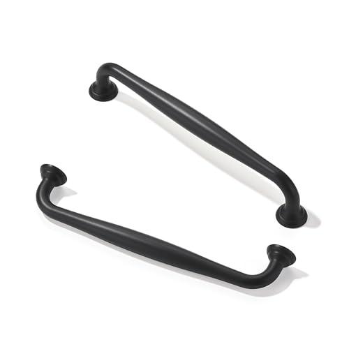 TUNNY 10 Pack Cabinet Handles-5"/128mm Screw Spacing Matte Black Furniture Hardware Handles for Kitchen Cabinets Bedroom Dresser Wardrobe Cabinet Pulls