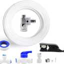 Ice Maker Fridge Water Filtration Refrigerator Installation Kit + Shut-Off T Valve 1/4 O.D Tube Quick Connect Kit, Water Line Splitter for Reverse Osmosis RO Systems & Water Filters. (33ft tube)