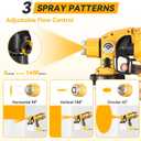 Paint Sprayer, Cosyjazz 1200W HVLP Spray Paint Gun with 5 Nozzles & 3 Spray Patterns, Adjustable Flow Control, 1400ml Container & Cleaning Tools, for House Painting, Fences, Cabinets, Walls etc.