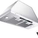 IKTCH 36 inch Built-in/Insert Range Hood 900 CFM, Ducted/Ductless Convertible Duct, Stainless Steel Kitchen Vent Hood with 4 Speed Gesture Sensing&Touch Control Panel(IKB01-36)
