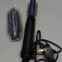 Conair 2-in-1 Hot Air Curling Combo, Includes 1.5-inch Curl Brush and 1-inch Aluminum Bristle Brush (Black / Purple)