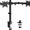 ErGear Dual Monitor Stand, Heavy Duty Adjustable Monitor Desk Mount for 2 Screens up to 32 Inches, Fully Adjustable Height, Tilt, Swivel, Rotate, Supports 17.6 lbs per Monitor Arm, Easy Installation (Black)