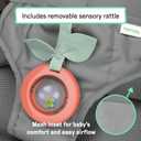 Ingenuity Stow & Go Compact Folding Baby Bouncer, Lightweight Portable Seat with Vibration, Grey, Under 5 lbs