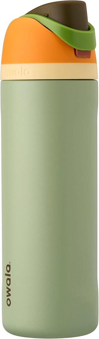 Owala FreeSip Insulated Stainless Steel Water Bottle with Straw, BPA-Free Sports Water Bottle, Great for Travel, 24 Oz, Camo Cool