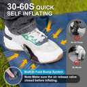 Camping Sleeping Pad | Ultra Lightweight & Compact | Ergonomic Camping Mattress for Indoor & Outdoor Use | Portable Sleeping Mat 4inch with Built-in Foot Pump & Pillow for Camping, Hiking, Travel