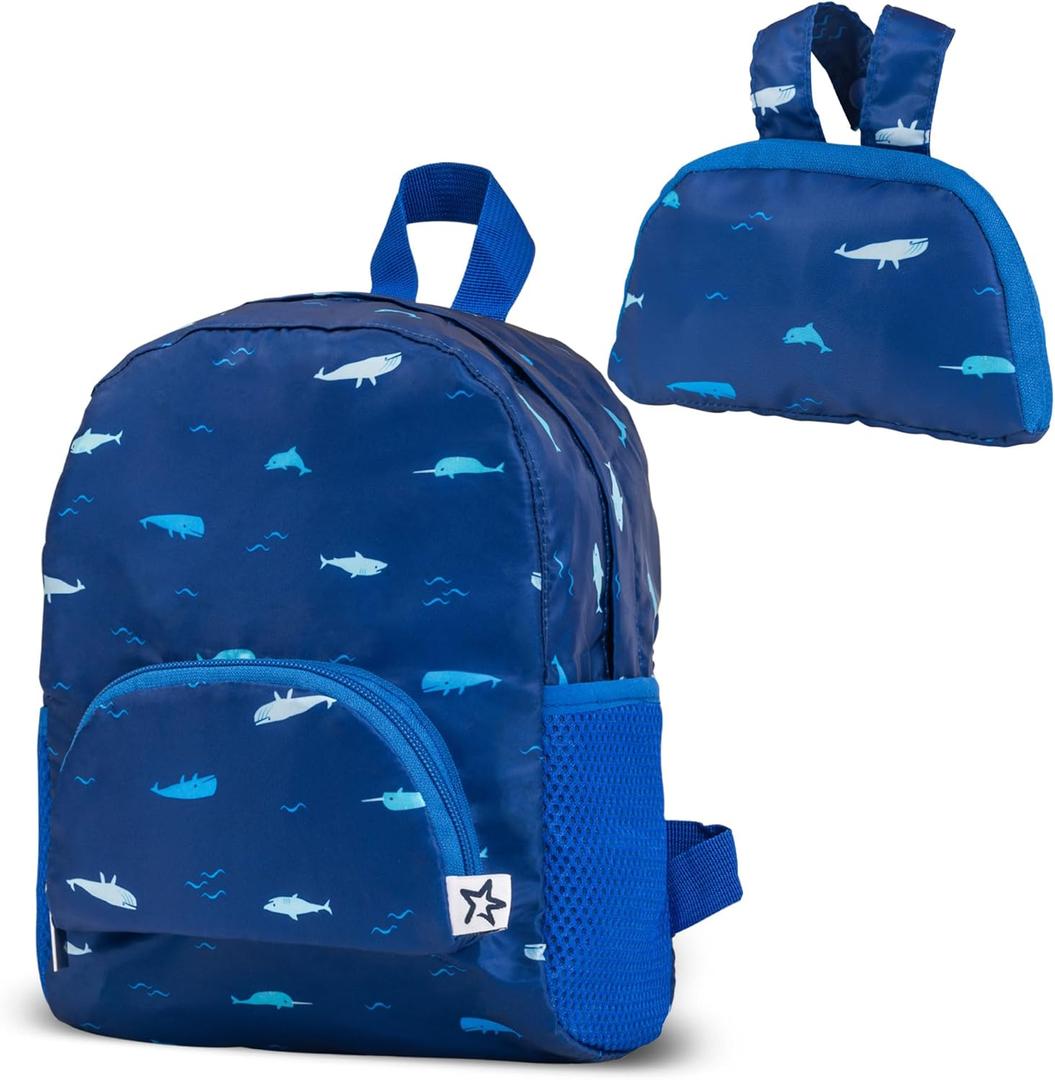 Tiny Twinkle Toddler Mini Backpack | Lightweight, Waterproof, Folds Up | Great for Travel, Daycare, Beach or Swim | Ages 2-4