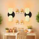 Indoor Warm Wall Sconces Sets of 2, Vanity Mirror Light Fixtures with 3000K E26 Bulb for Hallway Porch Corridor Home Decor