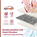 EPAuto CP157 (CF12157) Cabin Air Filter, Replacement for Toyota Camry, Corolla, RAV4, Prius, Highlander, Sienna, Lexus RX, NX, ES, Subaru Outback, Crosstrek, Mazda CX-9 - Fits 2016-2025