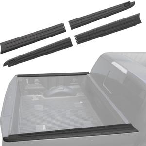 Bed Rail Cap Cover for Ford F150 15-20, 5'5ft w/Stake Holes Bedrails Covers Left & Right Smooth Finish Back Bedrails Covers Protectors Molding Cap Kit for Ford F150 2015-2020 Accessories