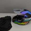 Adult ATV Dirt Bike Helmet with Goggles Gloves & Mask Quick Release Buckle Adjustable Sun Visor Motorcycle Adult Helmet Off-Road Motocross Downhill Moped MX for Unisex-Adult (Large, Mutiple Black)