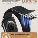 Patented Magnetic Sport Band Compatible with Apple Watch Bands for Men Women 44mm/45mm/46mm/49mm/(42mm-series 3 2 1), Nylon Sport Loop Strap
