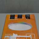 Smart LED Ceiling Light Flush Mount,16 Inch RGB, Dimmable 2700K-6500K, Night Light 2000K, Memory Function, Compatible with Alexa, Google, Tuya (15.8Inch-1Pack)