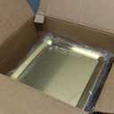 Baderke 4 Set 9" Chilled Serving Tray for Parties with Compartments Ice Chilled Party Platter Charcuterie Serving Board Cold Dish Dip with Forks Tongs for Fruit Seafood Vegetable Appetizer(Gold)