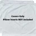Kingnex Feather Proof Euro Pillow Protectors 28x28 Waterproof Cover for Goose Down Square Throw Pillows 2 Pack