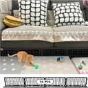 Hiflora 14 Pack Under Bed Blockers for Pets – Easy to Install Black Plastic Under Couch Blocker (6.5" H x 14.5" L) – Prevents Dogs, Cats, Toys from Getting Under Sofa or Furniture