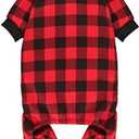 Dog Fleece Sweater Buffalo Plaid Clothes Small Dog Sweater Soft Thickening Warm Puppy Clothes Sweaters for Dogs Girl & Boy(S/M)