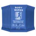 Body Wipes for Women and Men Individually Wrapped Face and Body Wipes, Bath Wipes for Adults No Rinse Personal Cleansing Wipes Travel, Bulk Deodorant for Homeless Shower Wipes (5Wipes/Pack,40Pack) (1 Count (Pack of 200), Blue)