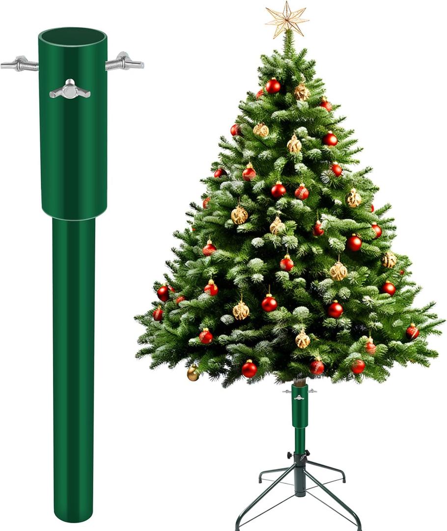 Christmas Tree Riser – Artificial Base with 3 Fixing Screws, Sturdy Holiday Tree Holder | Adjustable Stand for 0.5–1.25 Inch Poles, Indoor Living Room Bedroom Classroom Party Mall Hotel Entryway