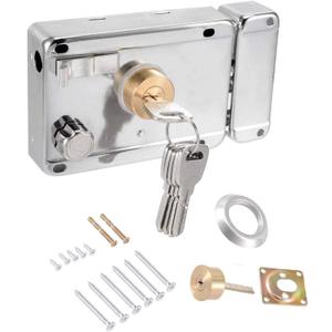 XMHF Home Safety Vertical Keyway Cylinder Deadbolt Rim Lock Set Exterior Door Anti-Theft Door Locks