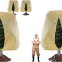 TCBWFY 95x80 Inch Huge Plant Covers Freeze Protection Frost Cloth for Outdoor Plants,2.82oz/yd Thickened Winter Tree Covers with Zipper Drawstring,6 Pack Frost Blanket from Wind,Pest and Animal