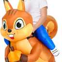 Squirrel Costume Inflatable Costume Kids Blow Up Ride On Halloween Costume (7-10 Yrs)