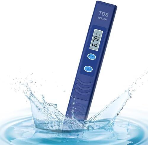 TDS Water Tester, Drinking Water Tester, 0-9990 PPM Meter Water Quality Tester, Portable Water Tester for Drinking Water, TDS Meter Digital Water Tester, 1 Pack, Deep Blue